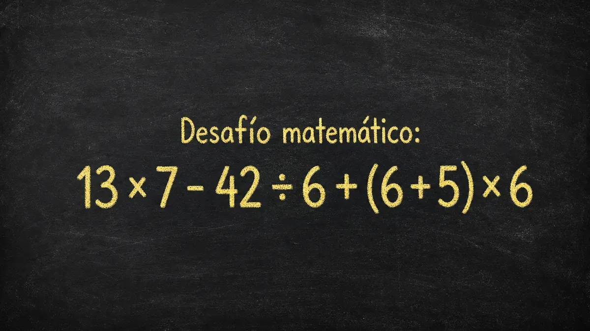 Imagen de pizarra para Desafío Matemático: ¿resolvés bien esta cuenta con signos sin apurarte?