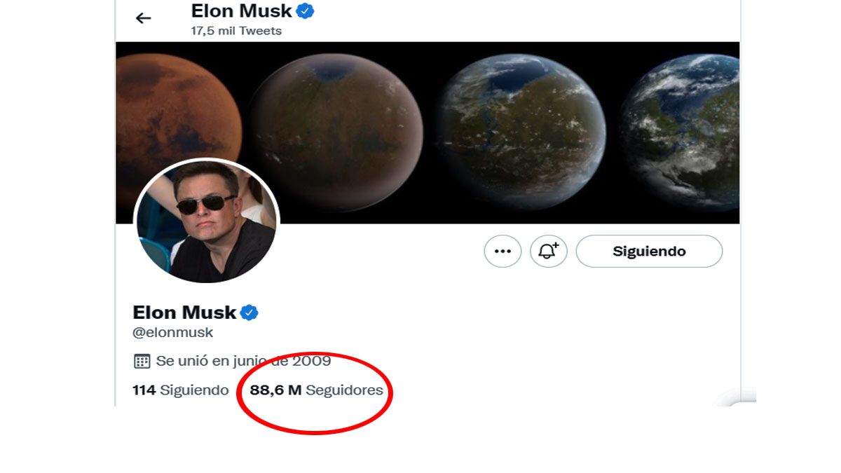 El desembarco de Elon Musk en Twitter atrajo una avalancha de nuevos usuarios (Foto: cuenta de Twitter de Elon Musk)