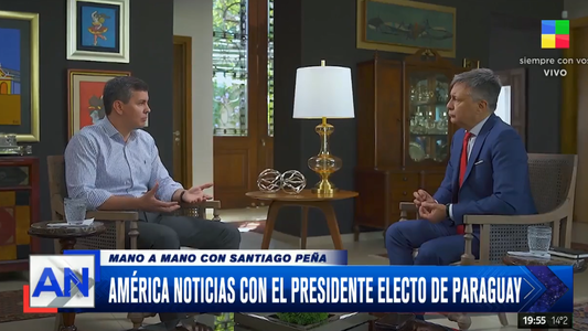 Santiago Peña, el presidente electo de Paraguay, habló en exclusiva con América Noticias