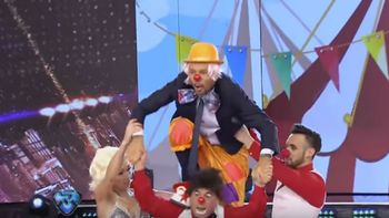 Marcelo Tinelli se vistió de payaso y protagonizó un blooper