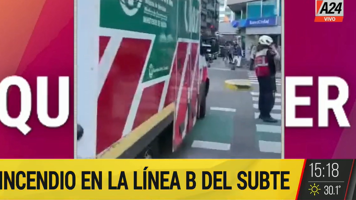 Se incendió una formación del subte B en la estación Carlos Pellegrini