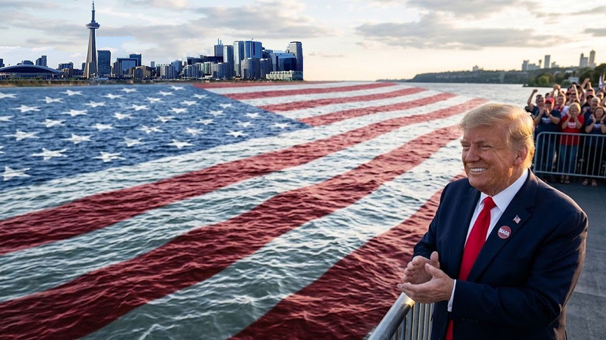 Trump sigue con las provocaciones formales en plena guerra comercial con Canadá. (Foto: A24.com)
