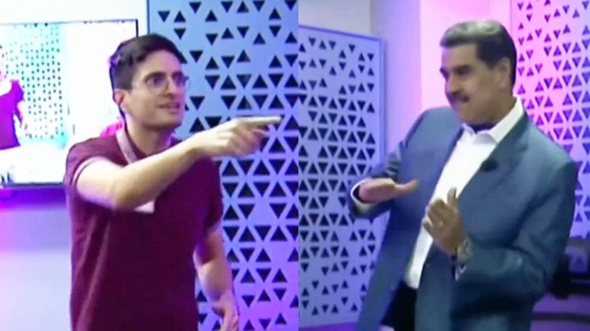 Maduro baila con el influencer argentino Michelo (Foto: captura de TV).