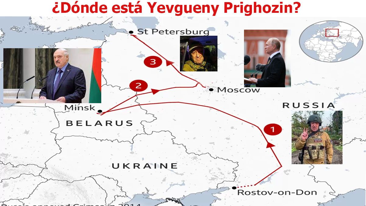 &iquest;En poco m&aacute;s de 2 semanas, el paradero de Prigozhin lo llev&oacute; de Ucrania a Rusia a Bielorrusia y otra vez a Rusia? (Foto: A24.com)