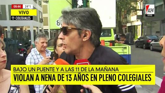 Pablo Echarri, al frente del reclamo vecinal por la violación de una menor en Colegiales