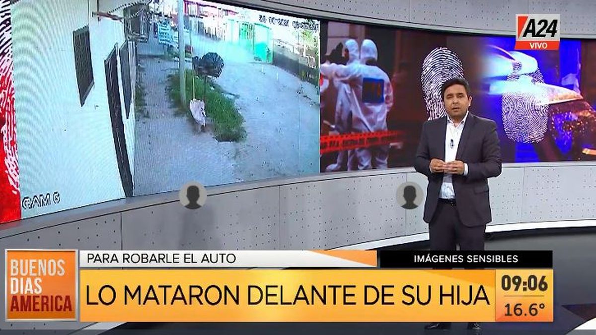 Florencio Varela: lo mataron para robarle frente a su hija. (Captura de Tv)