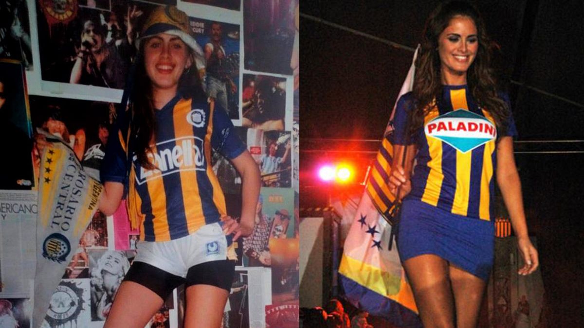 La gran pasión de Silvina Luna por Rosario Central: la tradición familiar y el cruce con Losada. (Fotos: Twitter)