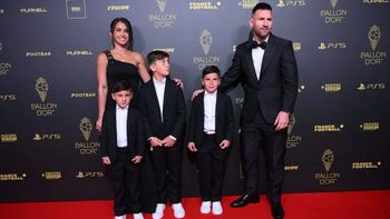 Lionel Messi y su familia, presentes en la gala del Balón de Oro 2023.