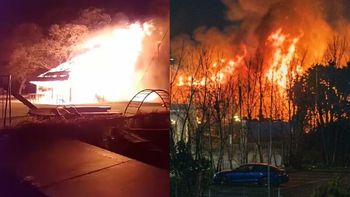 Incendio en el Club Náutico Olivos: el video que muestra la intensidad de las llamas