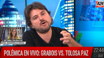 Victoria Tolosa Paz cruzó en vivo a Juan Grabois en A24: Tiene información que el Ministerio no tiene