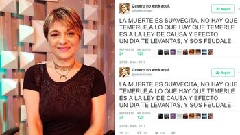 Marcela Feudale contestó al tuit de Alfredo Casero: Lamento que esté en guerra con el mundo, una pena