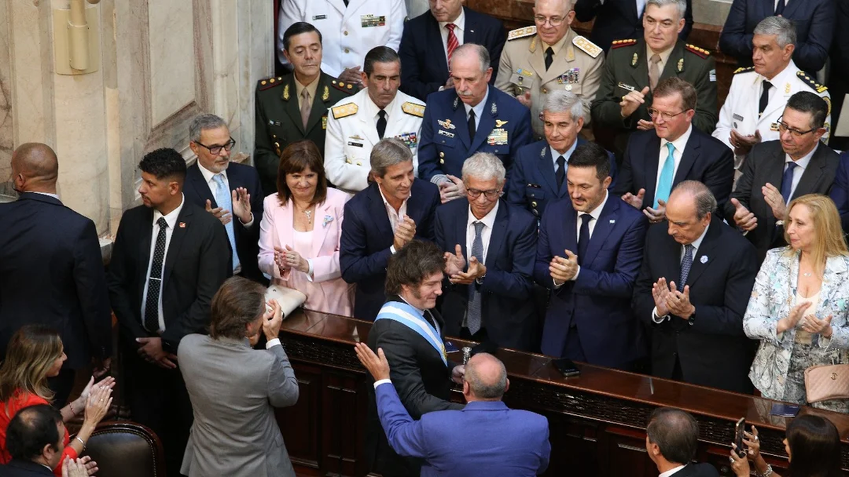 Javier Milei destacó los diez puntos básicos del Pato de Mayo. (Foto: NA)