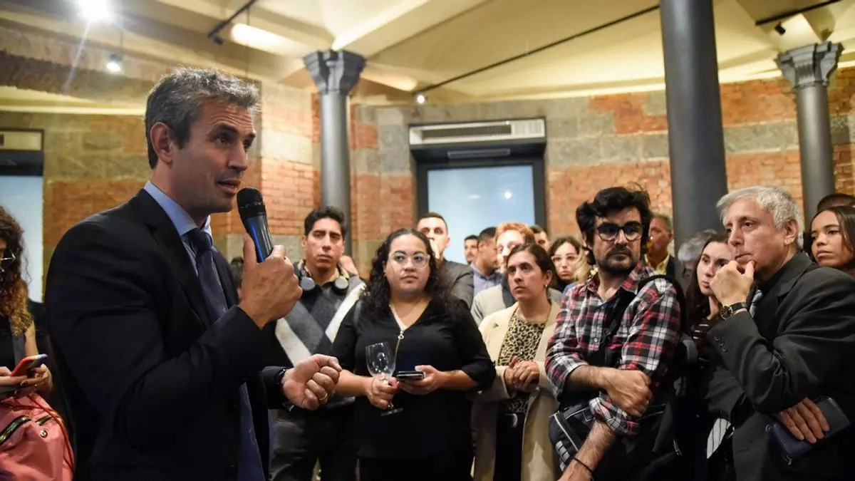 La charla de Martín Menem con los periodistas. (Foto: Cámara de Diputados)