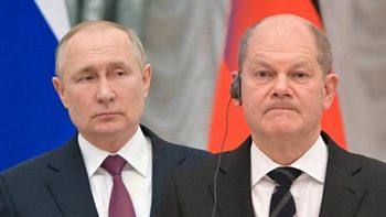 Olaf Scholz, canciller alemán con Vladimir Putin. Alemania es el principal país comprador de gas de Rusia en plena guerra con Ucrania.(Foto: Archivo)