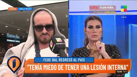 La emoción de Fede Bal al llegar a Buenos Aires tras el accidente en Río