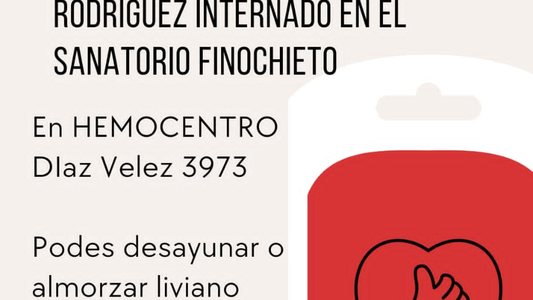 Solicitan donantes de sangre para Carlos Aníbal Rodríguez