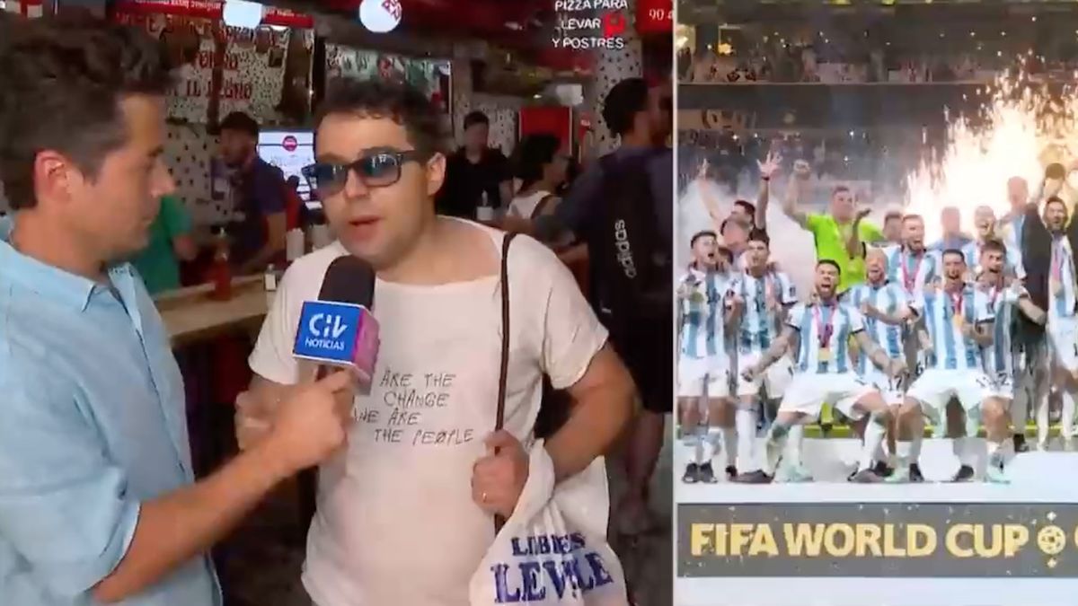 La entrevista entre el periodista chileno y el hincha argentino que terminó en venganza (Foto: captura de video).