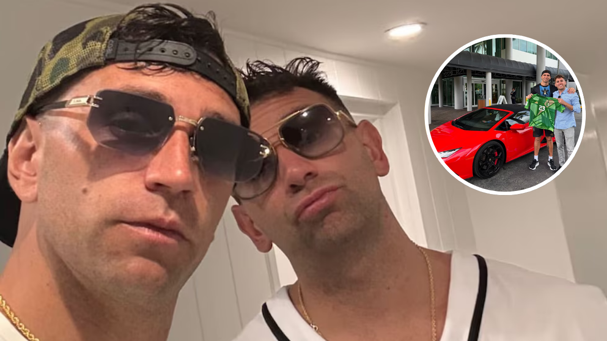 Las lujosas vacaciones del Dibu Martínez: Lamborghini, playa y relax total en Miami