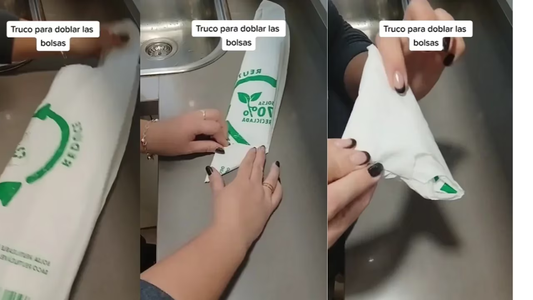 Mostró el truco definitivo para guardar las bolsas en poco lugar y terminar con el lío
