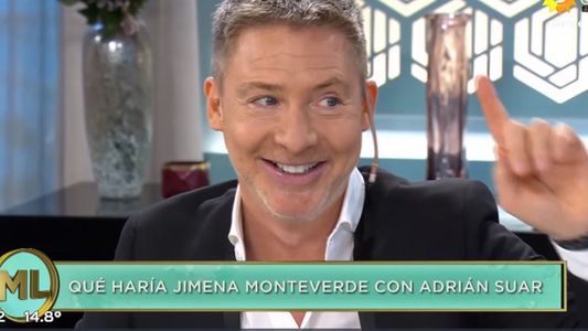 Jimena Monteverde y Adrián Suar, divertido y picante ida y vuelta en la mesa