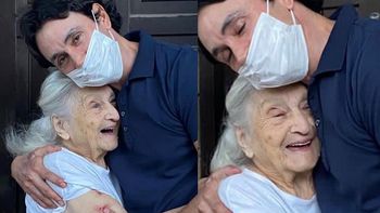 El emotivo reencuentro de Sebastián Estevanez con su abuela de 94 años: Te amo