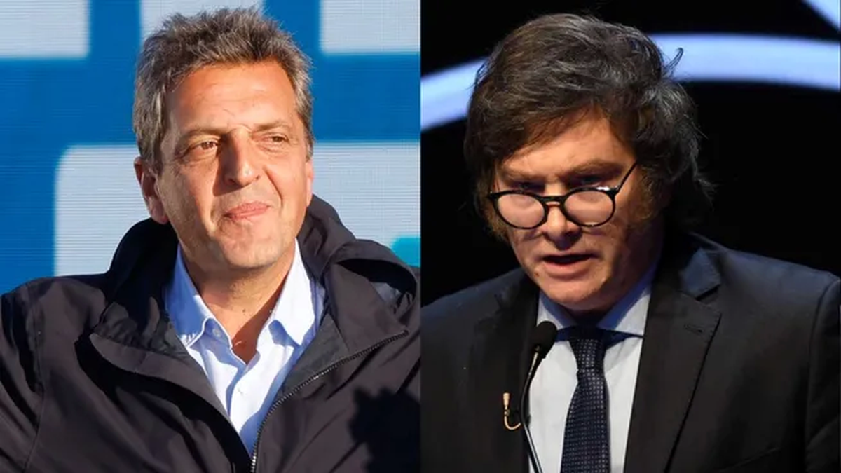 Sergio Massa y Javier Milei. (Foto: archivo)
