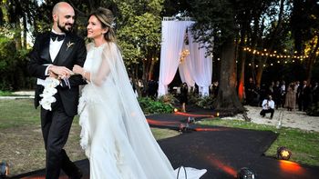 La boda soñada de Abel Pintos con la mamá de su hijo, Mora Calabrese