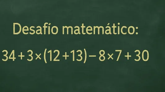 Desafío matemático: ¿en cuánto lográs resolverlo?