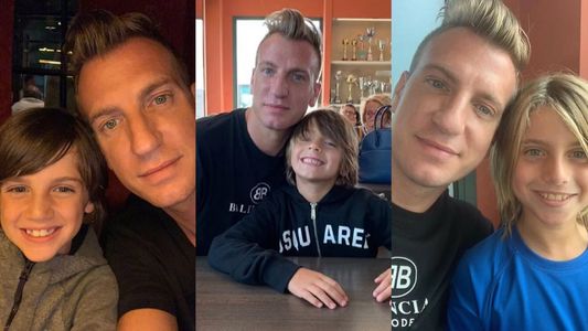 El emotivo reencuentro de Maxi López con sus hijos: las imágenes