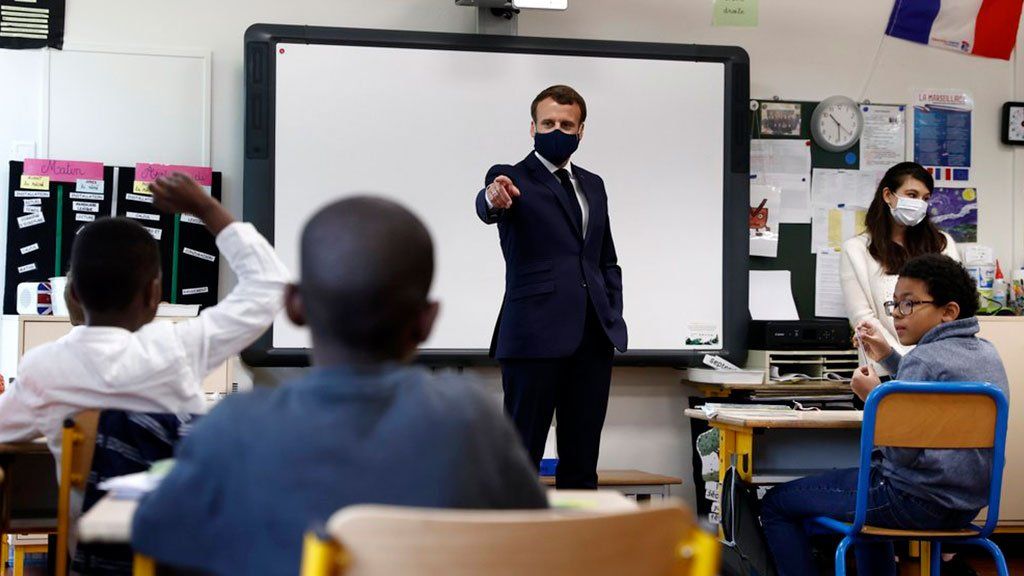 El presidente de Francia, Emmanuel Macron tiene coronavirus y permanecerá una semana en aislamiento