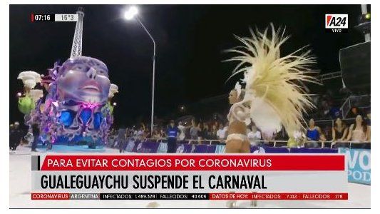 Se suspendió la edición 2021 del carnaval de Gualeguaychú por el coronavirus