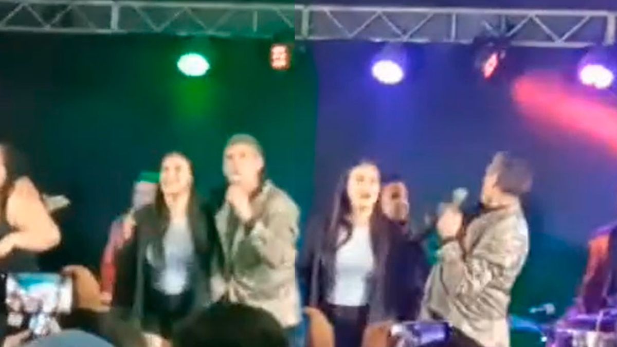 El brutal video de cómo golpearon a Omar Rossi, cantante de Los Charros, en pleno show