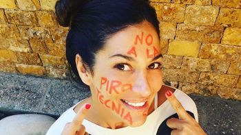 Silvina Escudero, en topless contra la pirotecnia