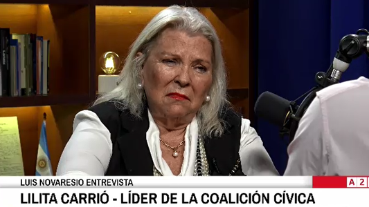 Lilita Carrió con Luis Novaresio: Milei tiene cosas buenas y muy malas, y Karina es una persona de una oscuridad terrible