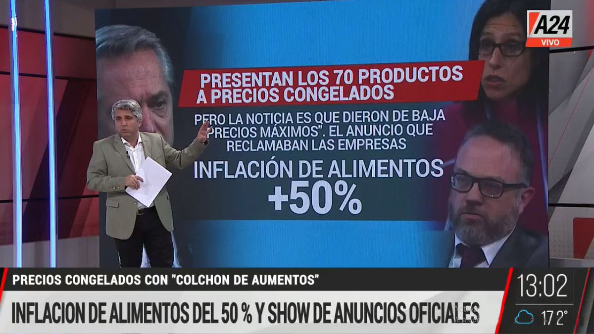 El gobierno presentó 70 productos congelados