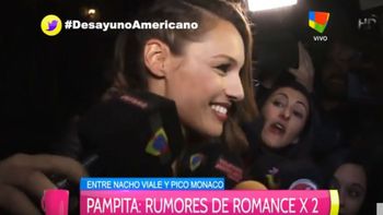 Pampita, a pura risa, evitó dar detalles de su viaje a Ibiza