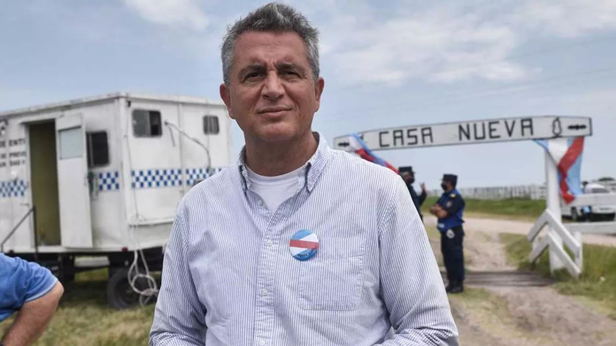 El exministro Etchevehere estuvo presente en la protesta de San Nicolás.