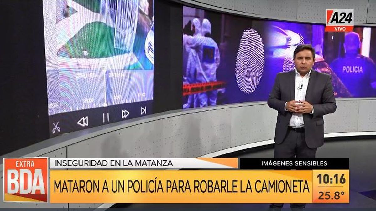 González Catán: así mataron a un exbombero de la policía para robarle. (Captura de Tv)