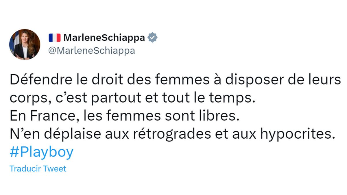 La ministra cuestionada defendió la libertad de las mujeres en su cuenta de Twitter. (Foto: Cuenta de Twitter Marlene Schiappa).