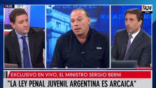 Para Berni, la ley de la edad de imputabilidad es arcaica y merece ser discutida