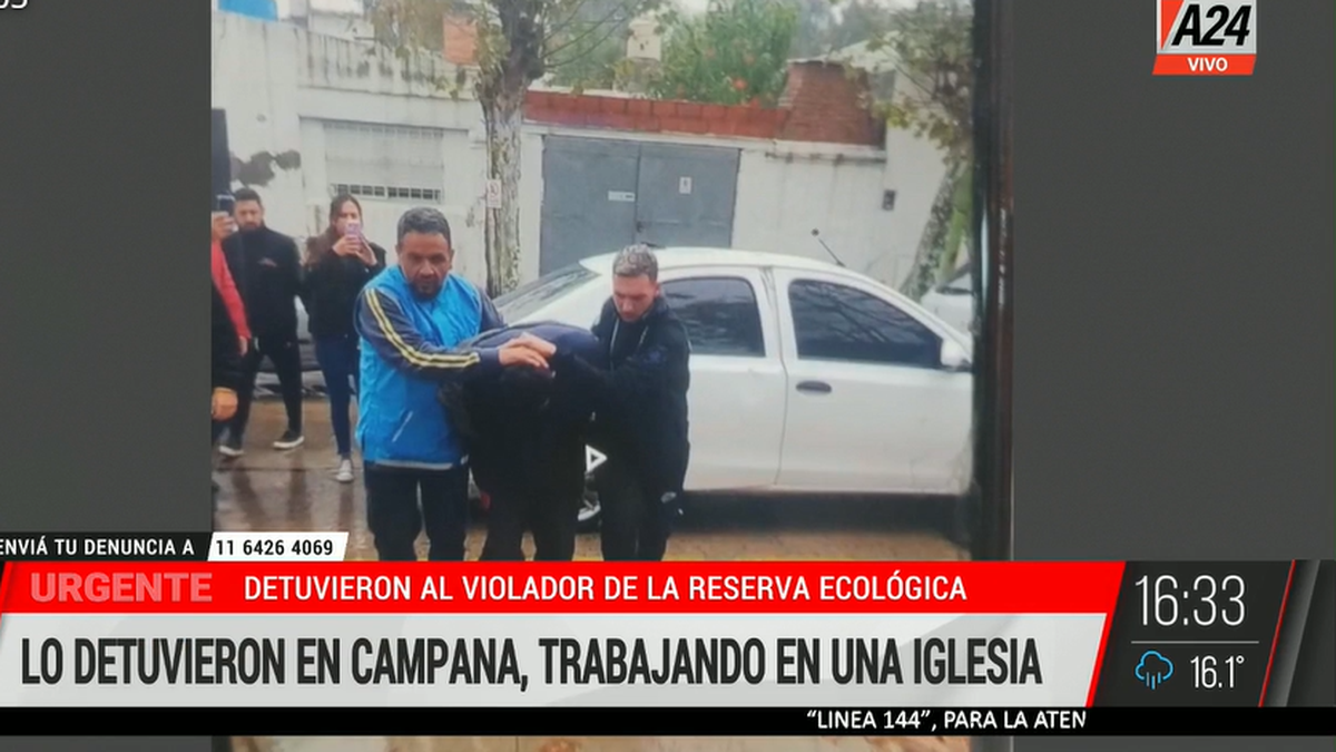 Así detenían al sospechoso de violar a una mujer en la Reserva Ecológica.&nbsp;