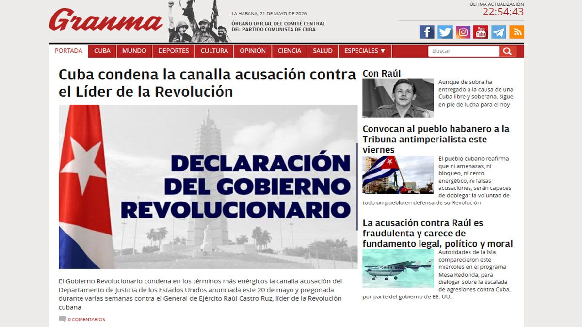 Desde el órgano oficial de prensa del gobierno Cubano le respondieron con dureza al presidente Trump. (Foto Granma)
