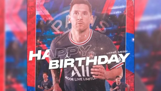 El primer saludo del PSG a Lionel Messi por su cumple
