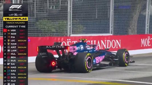 El momento en el que Colapinto abandonó el GP de Singapur: Alpine explicó cuál fue el problema