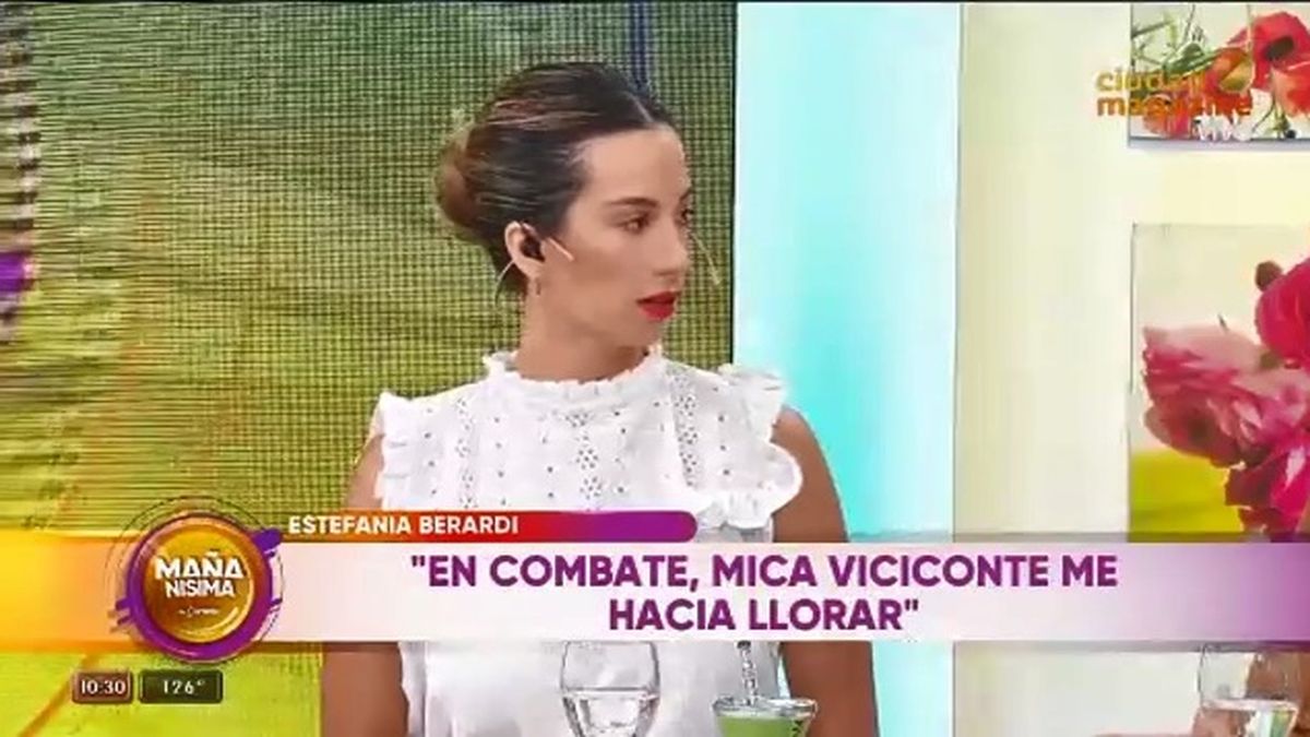 "Me hac&iacute;a llorar, era mala y hasta me baj&oacute; de un programa" dispar&oacute; Estefan&iacute;a Berardi sobre el comportamiento de Mica Viciconte para con ella cuando ambas participaban en el programa de tv Combate.