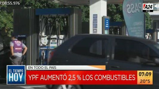 YPF aumentó un 2,5% el precio de los combustibles y ya acumula una suba del 14% en lo que va del año