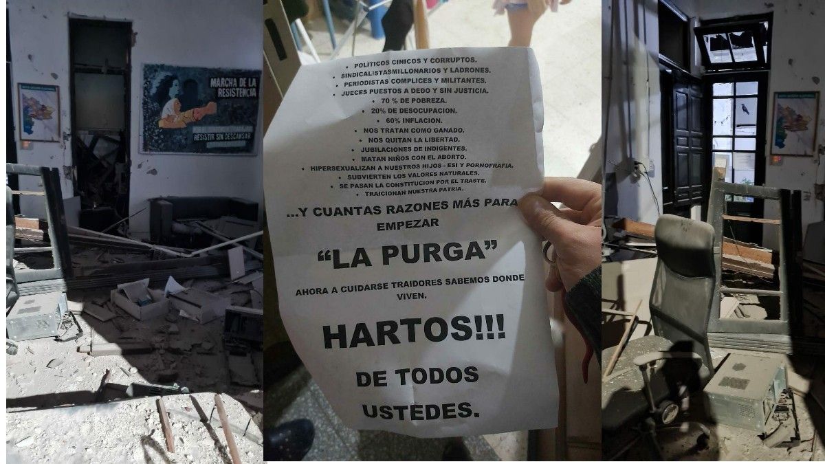 El local del Frente de Todos atacado en Bahía Blanca está ubicado en Berutti 184.