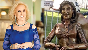 Destrozaron la estatua de Mirtha Legrand en Villa Cañás