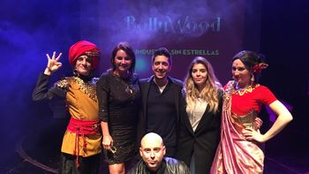 Dalma Maradona, Nancy Pazos junto a Jey Mammon en Bollywood