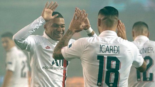 Champions League: doblete de Icardi y triplete de Mbappé en el 5-0 de PSG ante Brugge